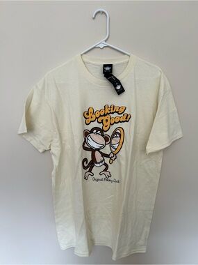 Bobby Jack Cream Graphic Tee with Colorful Logo